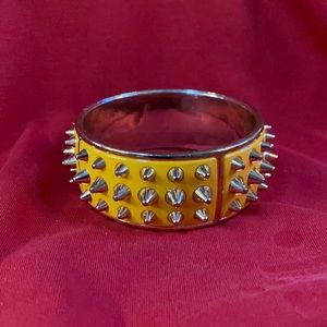 Spiked Yellow Bangle Bracelet